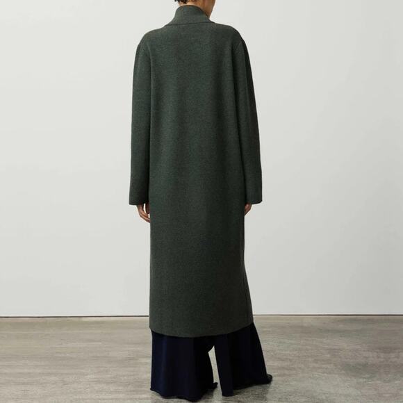 Lisa Yang The Amie Cashmere Coat Jacket Sweater Cardigan Sz 1 S-M Olive Coatigan - Picture 2 of 16